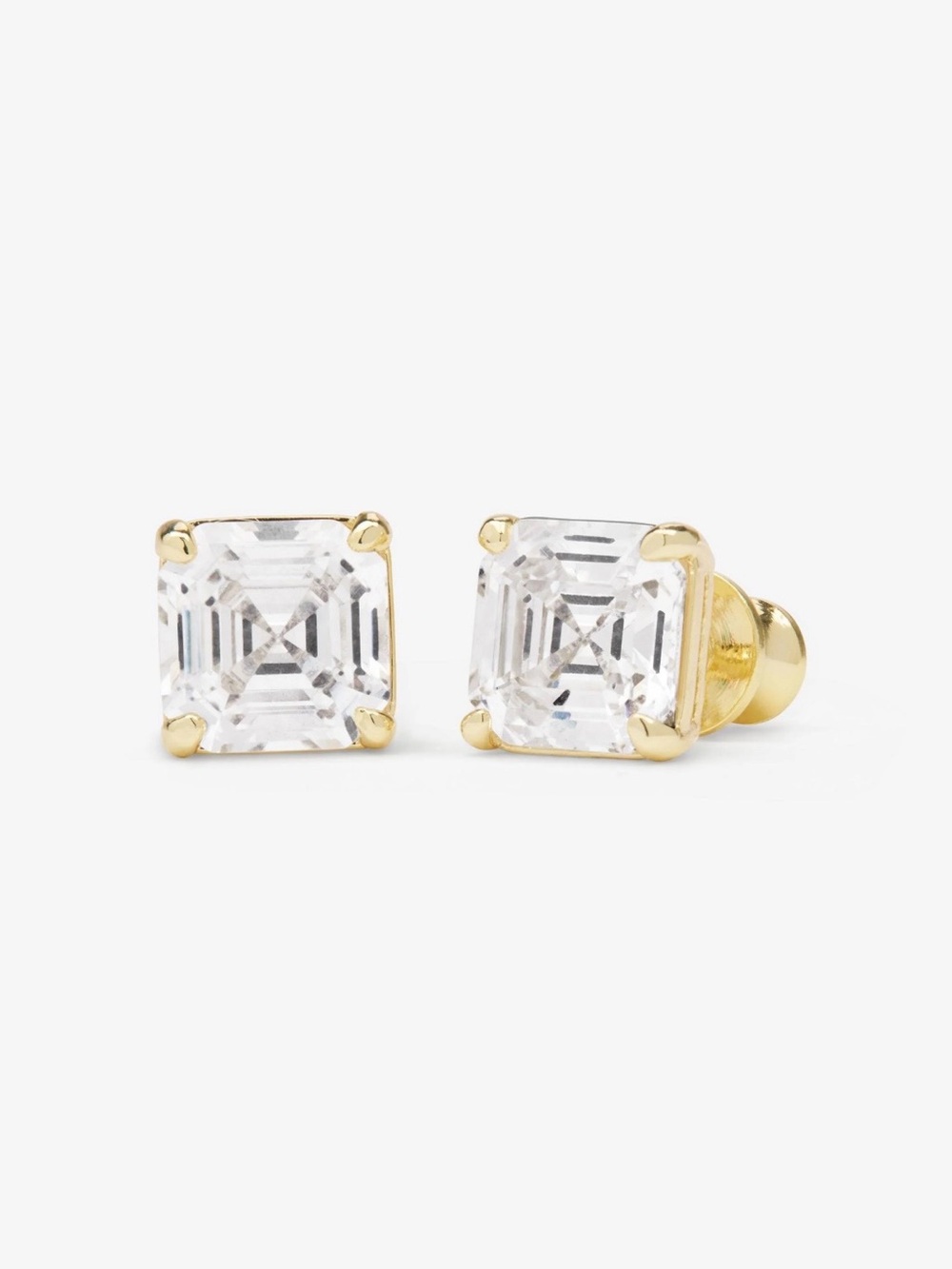 Melinda Maria Jewelry-The Queen's 8mm Studs-Gold/White Diamondettes NIB - Picture 11 of 11